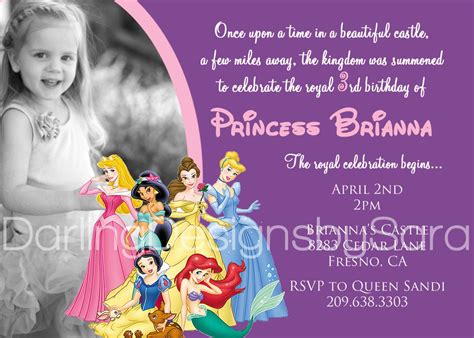 Princess Birthday Party Invitation Wording | lilacbubbles