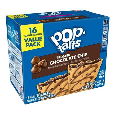 Pop-Tarts Frosted Chocolate Chip, 16 Toaster Pastries - Walmart.com