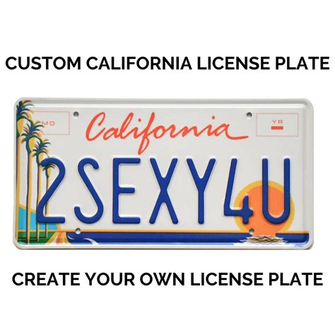 Custom California License Plate / Replica California License Plate ...