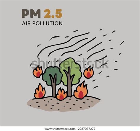 Cause Air Pollution Pm25 Forest Burning Stock Illustration 2287077277 | Shutterstock