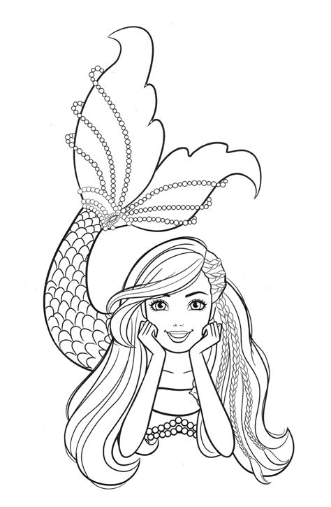 Beautiful mermaid Barbie coloring pages - YouLoveIt.com