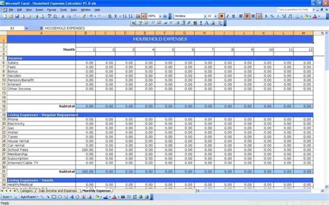 business income and expense spreadsheet template — excelxo.com