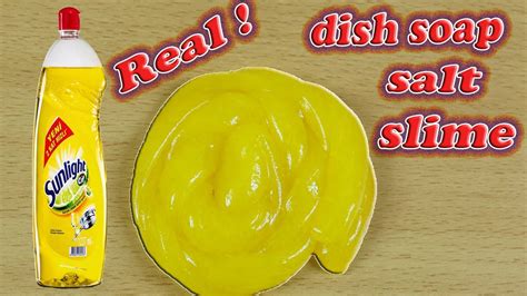 ONLY!! Dish Soap and Salt Slime , No Glue Dish Soap Slime , How to make Dish Soap Slime - YouTube