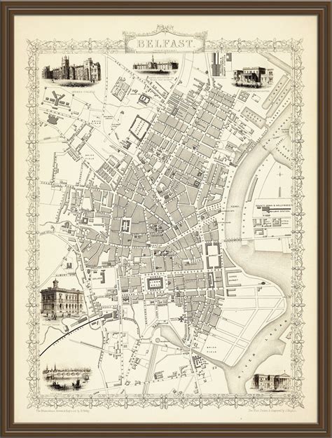 12x16inch Belfast Map Old Belfast Map Vintage Map City Map - Etsy UK