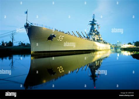 WW2 battleship USS North Carolina. Now a museum visitor attraction on ...