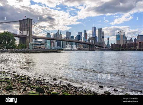 NYC Skyline from DUMBO in the district of Brooklyn, New York, USA Stock ...