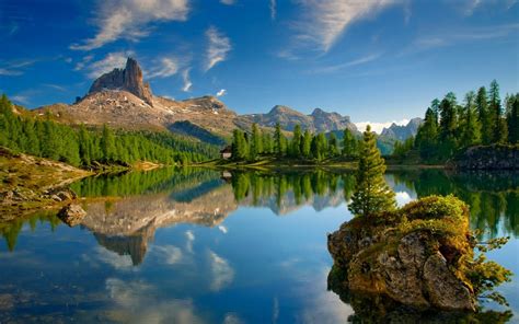 Fond d'écran : des arbres, paysage, forêt, Lac, eau, la nature ...