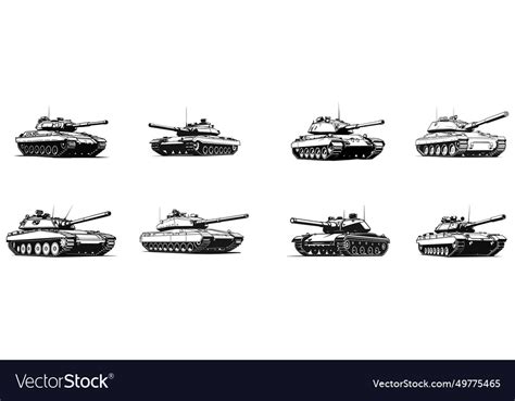 Army tank silhouettetank silhouette Royalty Free Vector