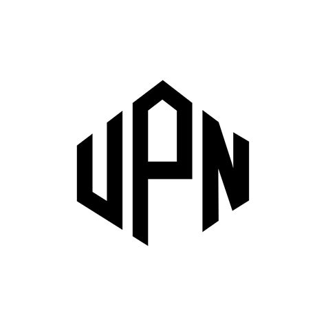 diseño de logotipo de letra upn con forma de polígono. diseño de ...