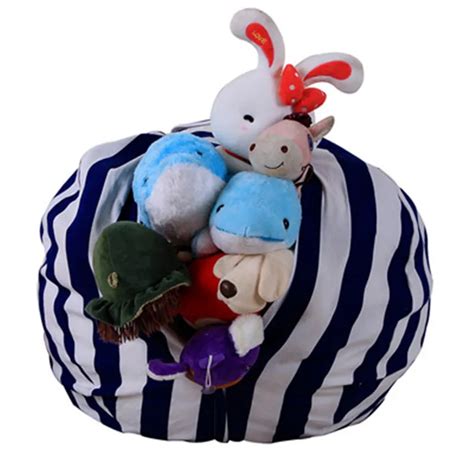 Storage Bag Kids Stuffed Animal Plush Toy Storage Bean Bag Soft Pouch ...