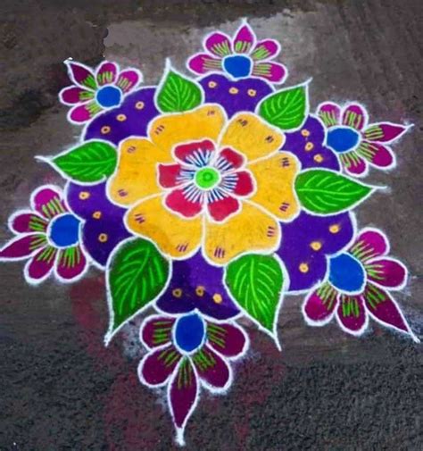 Flowers kolam with 15×8 interlaced dots pongal kolam sankranthi muggulu – Artofit