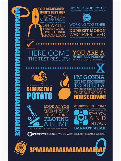 "Portal Quotes" Poster for Sale by Ibrahim77X | Redbubble