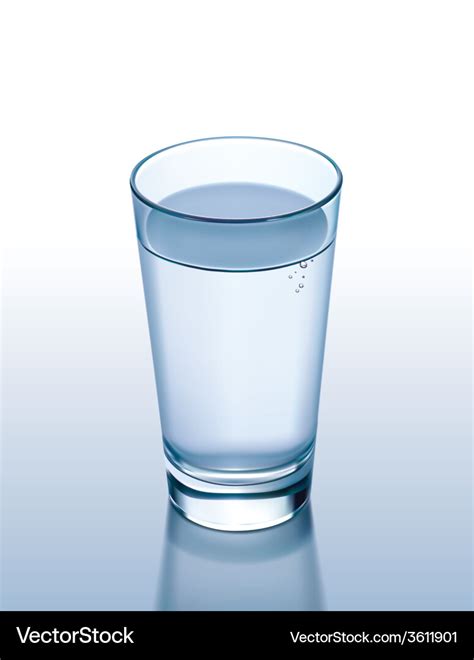 Glass water Royalty Free Vector Image - VectorStock