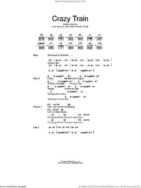 Crazy Train Guitar Sheet Music | ubicaciondepersonas.cdmx.gob.mx