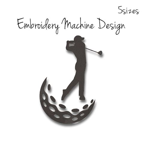 Golfer Embroidery Machine Designs Golf Player Sport Pattern - Etsy