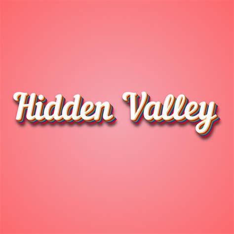 Premium Photo | Hidden Valley Text Effect Photo Image Cool