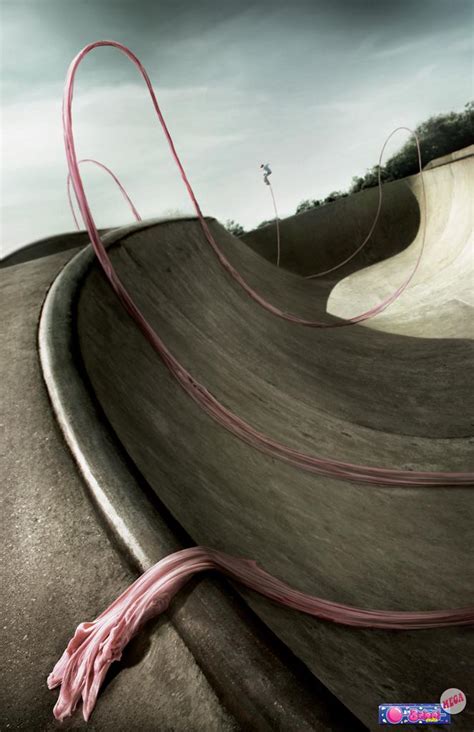 Big Babol Print Advert By McCann: Stretched Gum, Skateboard | Ads of the World™