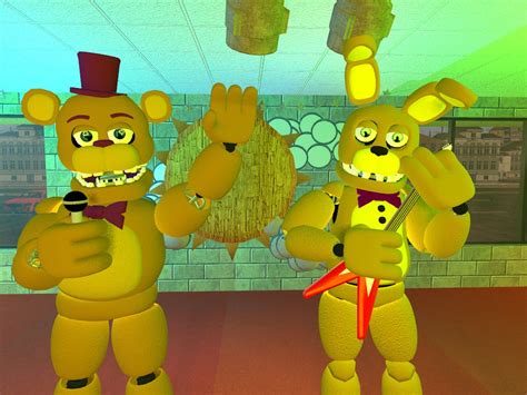 Fredbear and Spring Bonnie [Final Ver.] by icegamer09 on DeviantArt