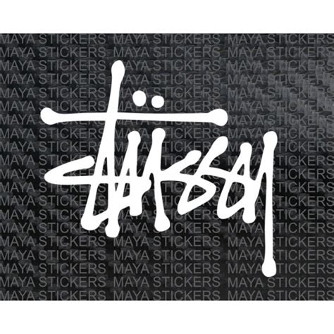 Stussy logo decal stickers in custom colors and sizes