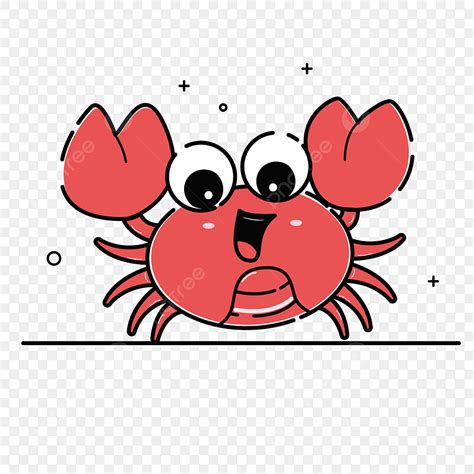 Happy Crab Clipart Silhouette