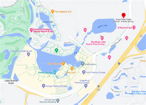 2023-drury plaza hotel-disney springs hotel-location-map