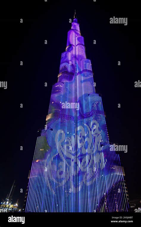 Burj Khalifa at night Stock Photo - Alamy