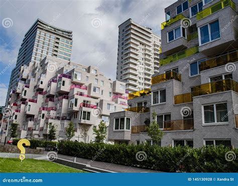 Modern Architecture at the Zuidas, Amsterdam Editorial Stock Photo - Image of construction ...