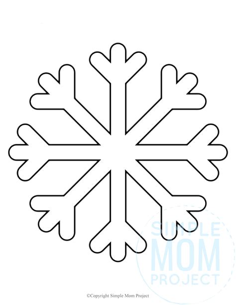 Easy Printable Snowflake Template