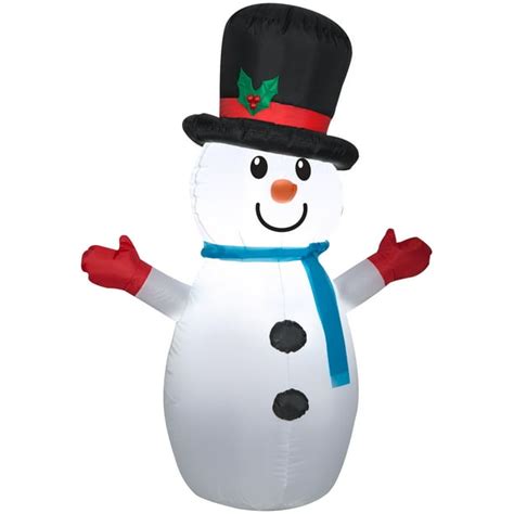 Holiday Time 4 FT Snowman Inflatable by Gemmy Industries - Walmart.com - Walmart.com