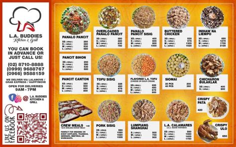 Pancit Bilao Menu Prices philippines ( August 2024 )