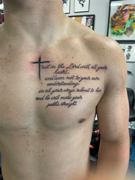 Proverbs 3 5 6 tattoo chest – Artofit