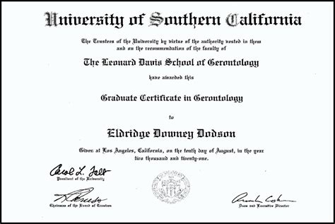 Eldridge Dodson Earns Graduate Certificate in Gerontology From USC - Ward and Smith, P.A.