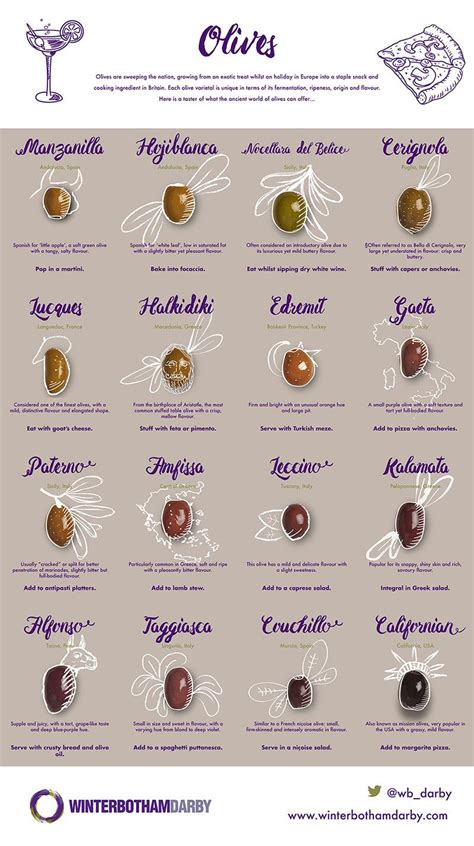 The handy Winterbotham Darby guide to olives, the varieties and their ...