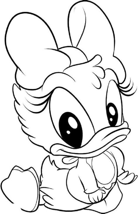 Baby Daisy Duck Coloring Pages | Disney coloring pages, Cute coloring ...