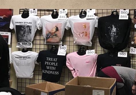 Harry's tour merch at the venue in San Francisco at his FIRST solo concert.