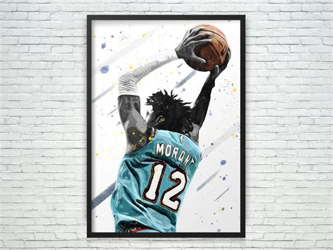 Ja Morant Poster / Sports Art Print Basketball Poster Kids - Etsy