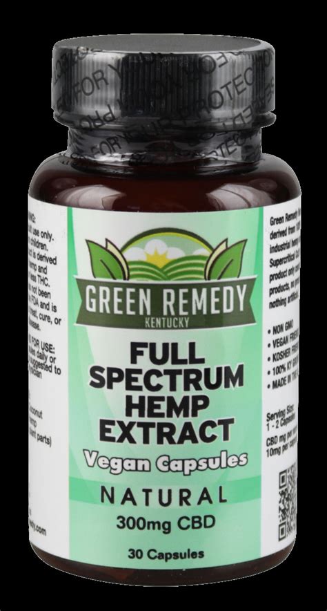 Green-Remedy-Full-Spectrum-Hemp-Extract-Capsules-300mg – Old Crow Hemp Co.