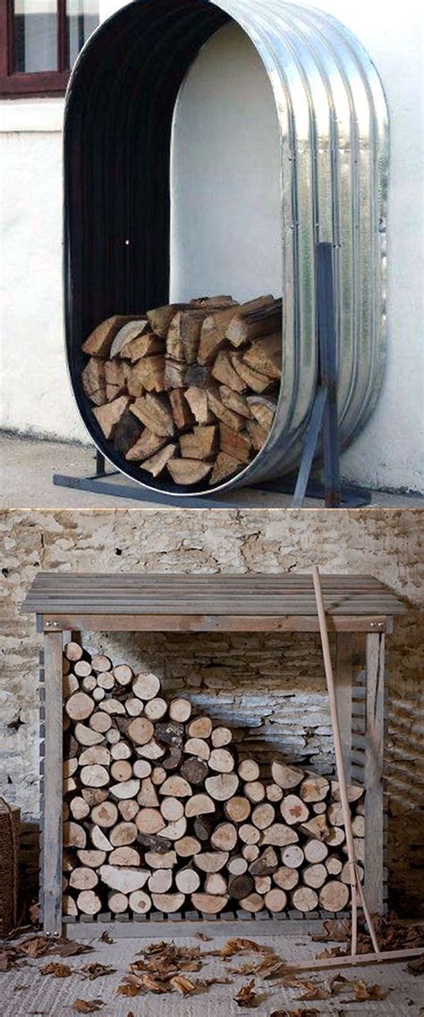 30+ Firewood Indoor Storage Ideas - DECOOMO