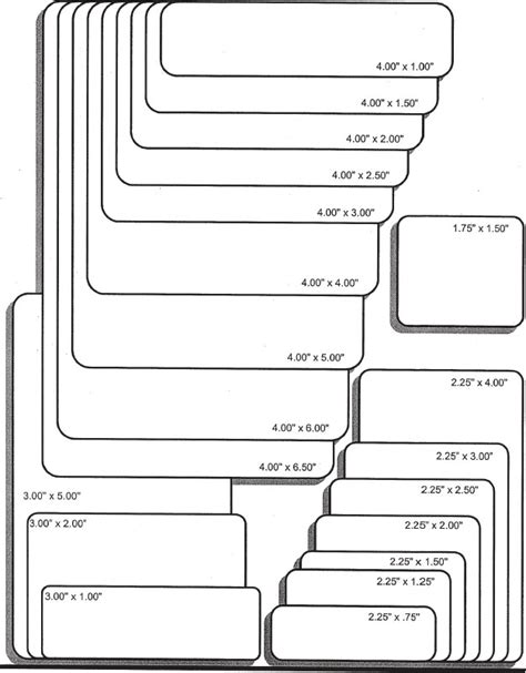 Sticker Sizes Chart | amulette