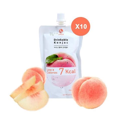 Korea JELLY.B Drinkable Peach Konjac Jelly (10x150ml - 1Box) - Healthy Low Calories Diet ...