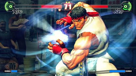 Comparison screens of Ryu in Street Fighter V