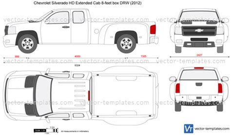 Templates - Cars - Chevrolet - Chevrolet Silverado HD Extended Cab 8 ...