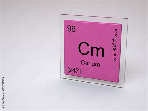 Curium - symbol Cm - chemical element of the periodic table Stock Illustration | Adobe Stock