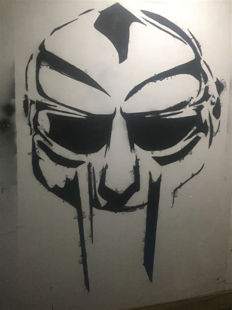 MF Doom Spray Paint Stencil 48" x 36" Lauan http://ift.tt/2xRRCcz | Spray paint stencils, Spray ...