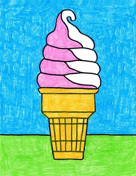 How to Draw an Ice Cream Cone · Art Projects for Kids