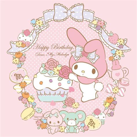 Happy Birthday to My Melody ヾ(＠⌒ー⌒＠)ノ 01/18 | Melody hello kitty, Hello ...