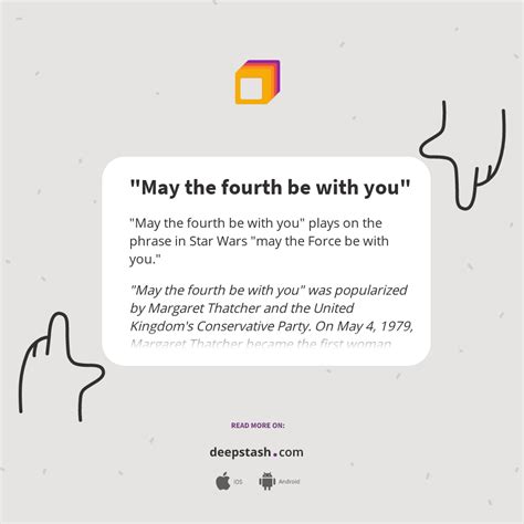 "May the fourth be with you" - Deepstash