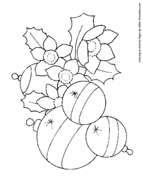 Christmas Scenes Coloring Pages - Christmas Tree Decorations