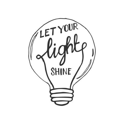 Let Your Light Shine, Light Drawing, Light Sketch, Lettering PNG and Vector with Transparent ...