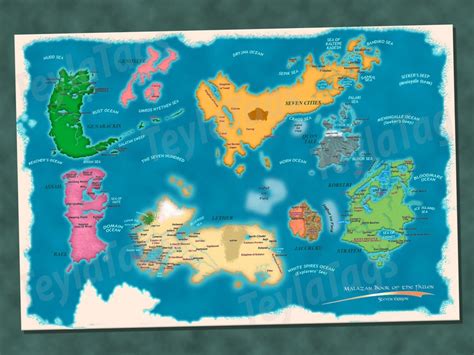 FULL COLOR Malazan Empire Book of the Fallen Map. Steven - Etsy